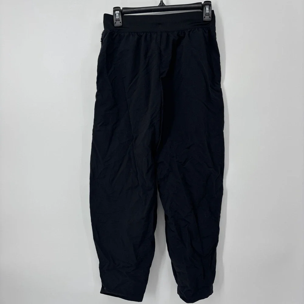 Nike Essential‎ Loose Fit High Rise Black Fleece Jogger Pants Womens Small